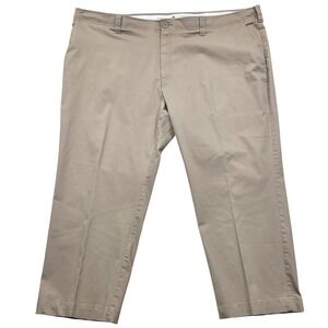 Oak Hill Straight Fit Tech Pant Khaki Tan Stretch Chino Mens 52x28 Big Tall